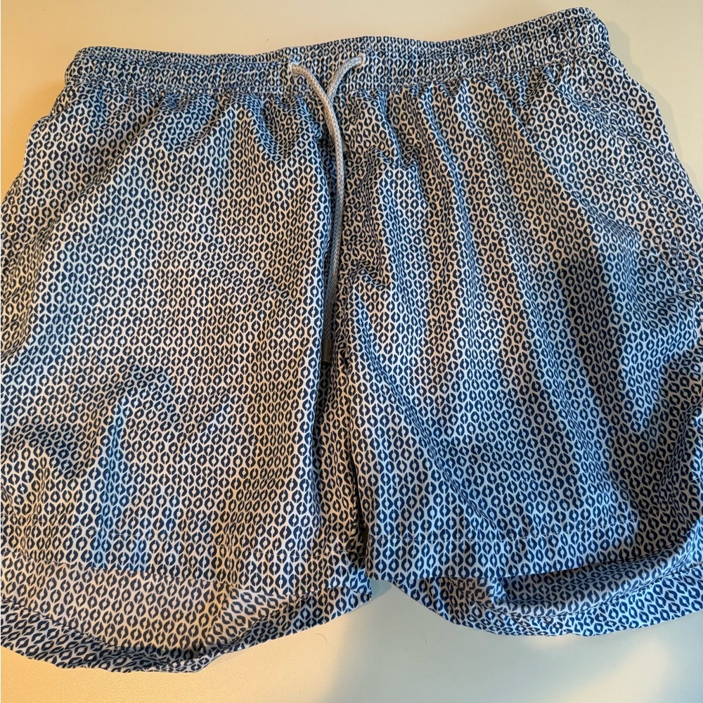 Blue Swim Trunks with Relaxed Fit